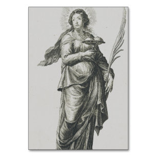 Numéro De Table Sainte Agathe de Sicile Grâce Volcanique Art