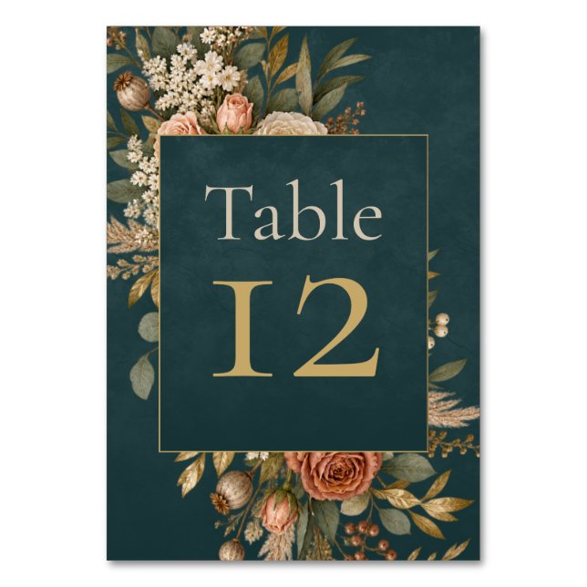 Numéro de table sarcelle de sorcière de forêt d'ét (Par défaut)