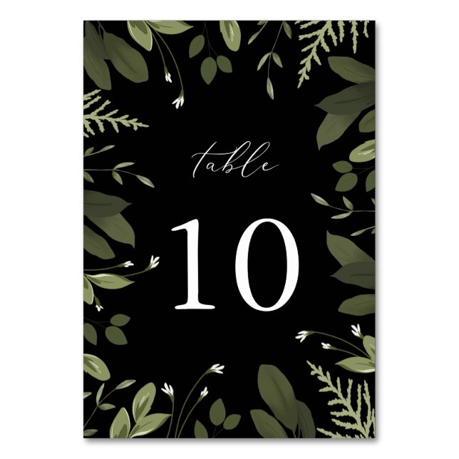 Numéro De Table Sauvage et vert (Par défaut)