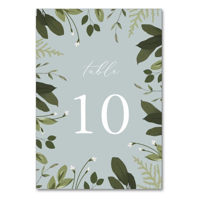 Numéro De Table Sauvage et vert (Par défaut)