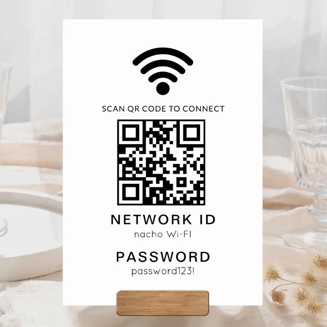 Numéro De Table Scanner de code QR Wifi Invité Mot de passe Wifi (Créateur téléchargé)
