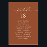 Numéro De Table Scénario minimaliste Terracotta Mariage Plan de si<br><div class="desc">Plan personnalisé des sièges de numéro de table. Il dispose d'un script blanc en terre cuite et d'une typographie classique. Personnalisez en ajoutant vos propres détails. Ce plan minimaliste de table est parfait pour tous les mariages,  baby showers,  douches nuptiales,  anniversaires,  et bien plus encore.</div>