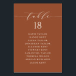 Numéro De Table Scénario minimaliste Terracotta Mariage Plan de si<br><div class="desc">Plan personnalisé des sièges de numéro de table. Il dispose d'un script blanc en terre cuite et d'une typographie classique. Personnalisez en ajoutant vos propres détails. Ce plan minimaliste de table est parfait pour tous les mariages,  baby showers,  douches nuptiales,  anniversaires,  et bien plus encore.</div>