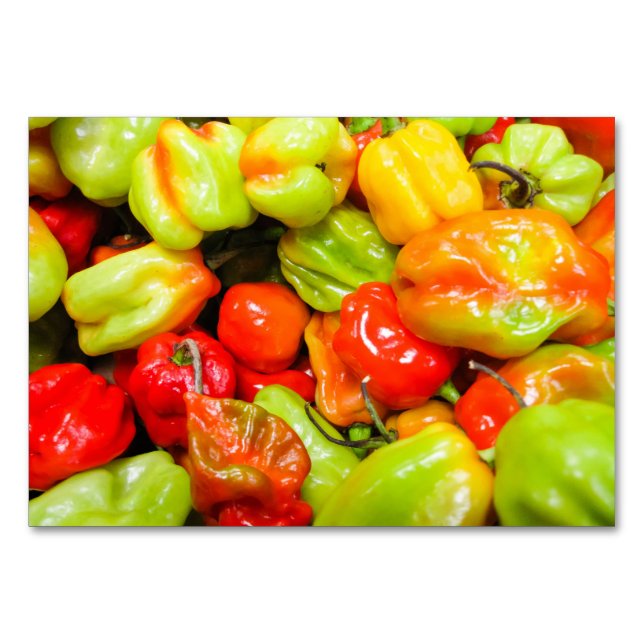 Numéro De Table Scotch Bonnet Peppers (Devant)