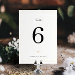 Numéro De Table Script classique élégant Mariage simple<br><div class="desc">Cette élégante carte de table de mariage propose un script classique avec cadre couleur or,  simple et élégant,  idéal pour mariage classique,  mariage vintage,  mariage formel et autres événements de célébration. Voir toutes les pièces correspondantes de la collection</div>