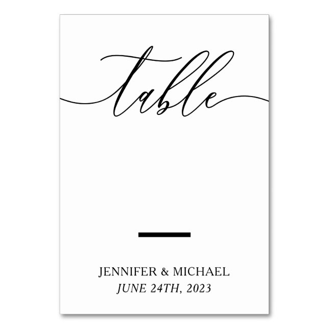 Numéro De Table Script de placement de mariage Ligne Vierge (Par défaut)