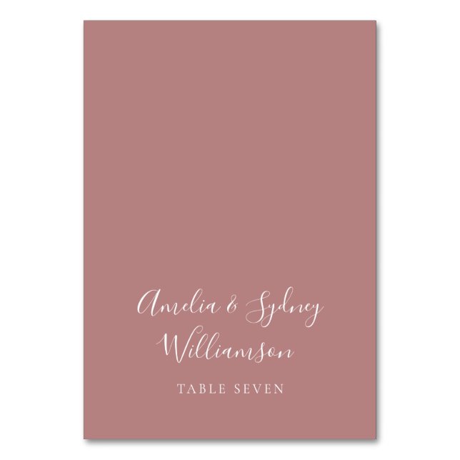 Numéro De Table Script de Rose duvet minimal Nom personnalisé Cart (Par défaut)