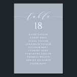Numéro De Table Script minimaliste Dusty Blue Mariage Plan de sièg<br><div class="desc">Étendez votre événement avec nos cartes de table personnalisables avec typographie minimaliste. Conçues pour se fondre harmonieusement dans n'importe quel décor, ces cartes de table modernes offrent une touche personnelle et élégante à votre occasion spéciale. Que vous fêtiez un mariage, un anniversaire, un diplôme, un baby shower ou tout autre...</div>