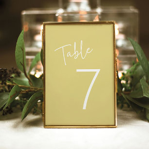 Numéro De Table Script moderne Jaune Oh Baby Baby shower simple