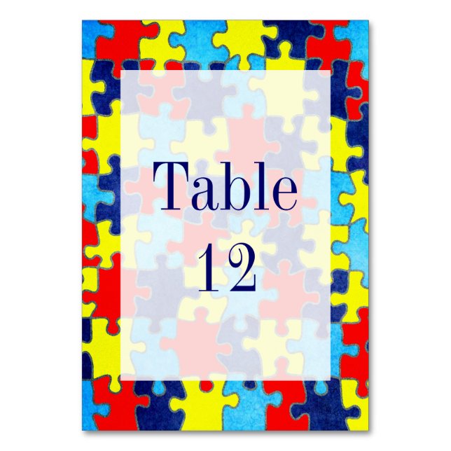 Numéro De Table Sensibilisation sur l'autisme-Puzzle par Shirley T (Par défaut)
