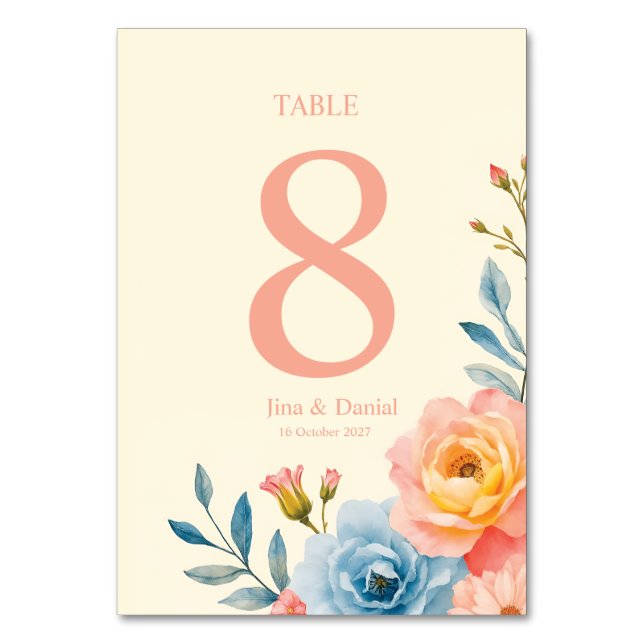 Numéro De Table Sérénade de jardin (Par défaut)