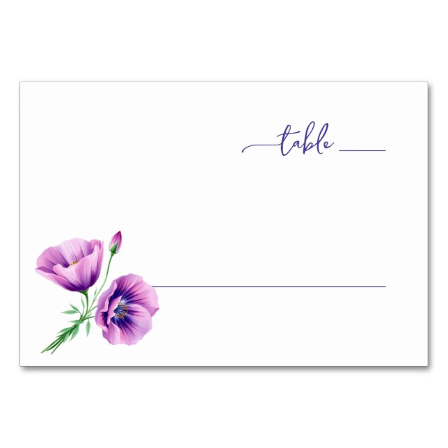 Numéro De Table Serene Lavender Botanical Floral (Devant)