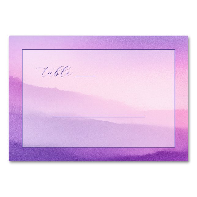 Numéro De Table Serene Lavender Watercolor (Devant)