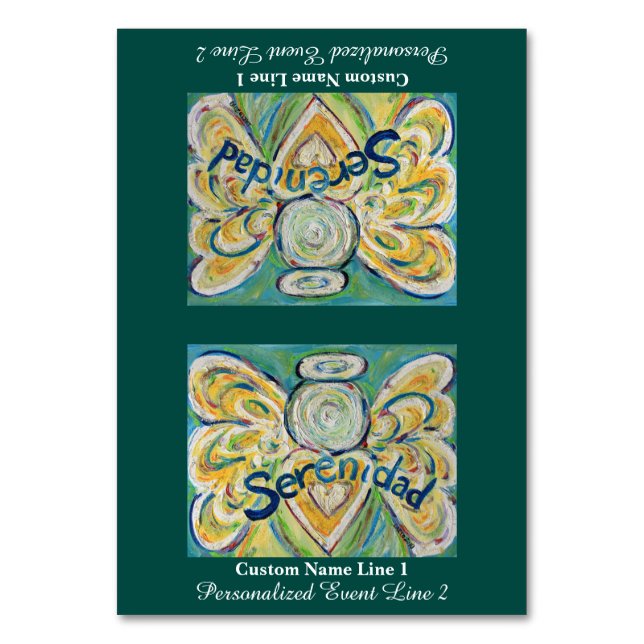 Numéro De Table Serenidad Word Angel Tentes de table personnalisée (Par défaut)