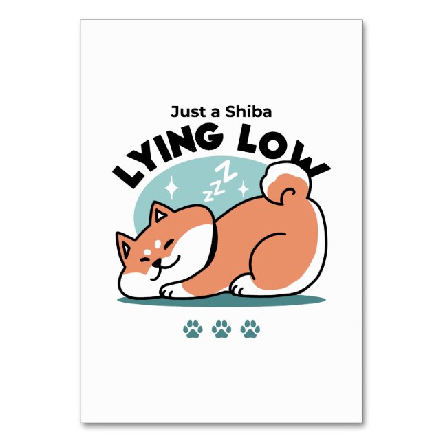 Numéro De Table Shiba Inu Art : Juste un Shiba Lying Low (Par défaut)