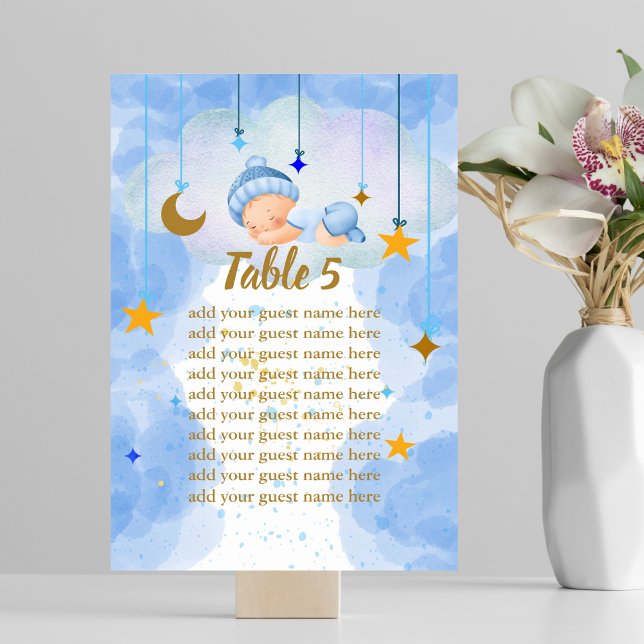 Numéro De Table Siège Graphique Twinkle Twinkle Little Star Oh Boy (Créateur téléchargé)