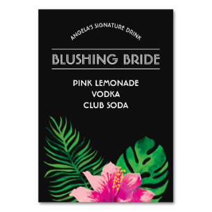 Numéro De Table Signature de l'Hibiscus rose Boire