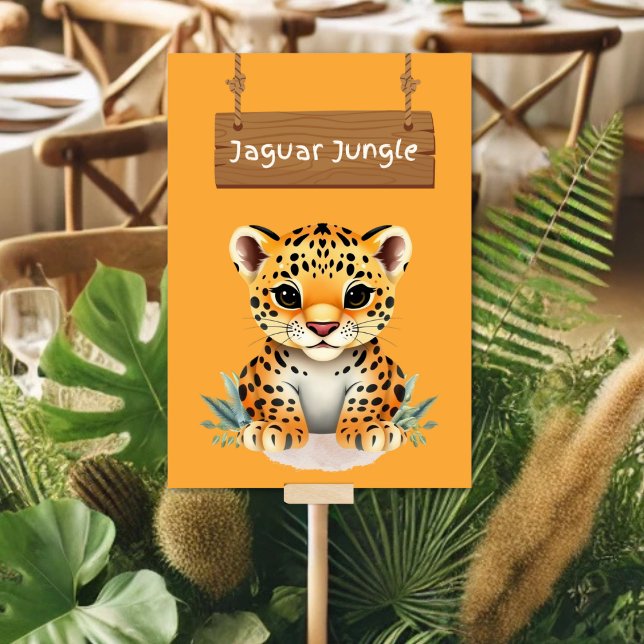 Numéro De Table SIGNE DE LA TABLE Jaguar Safari Jungle (Créateur téléchargé)