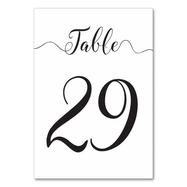 NUMÉRO DE TABLE SIGNE DE LA TABLE MARIAGE (Par défaut)
