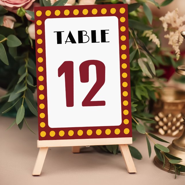 Numéro De Table Signe du marquis Mariage du thème de cinéma (Créateur téléchargé)