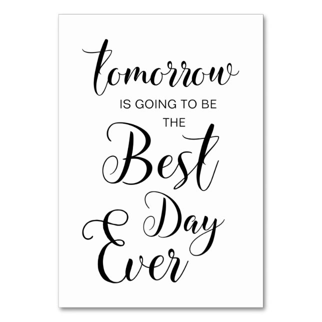 Numéro De Table Signes du dîner de répétition - demain sera... (Par défaut)