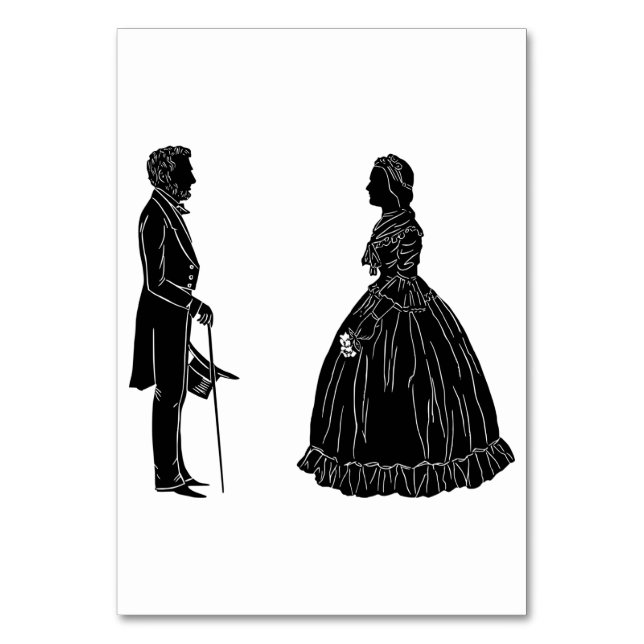 Numéro De Table silhouette d'abraham lincoln et de mary todd linco (Par défaut)