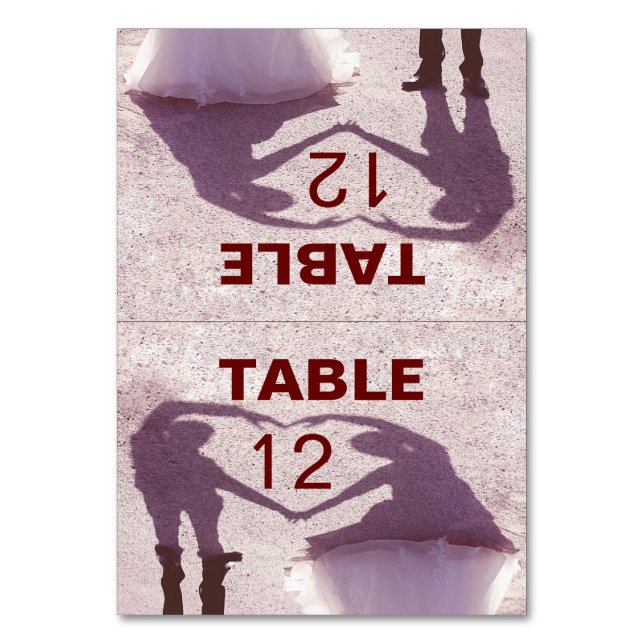 Numéro De Table Silhouette de couple nuptiale Coeur en Mariage de  (Par défaut)