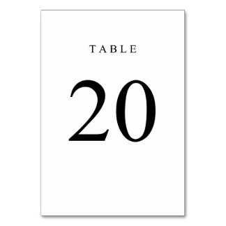 Numéro de table simple - 20