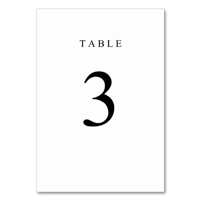 Numéro de table simple - 3 (Par défaut)