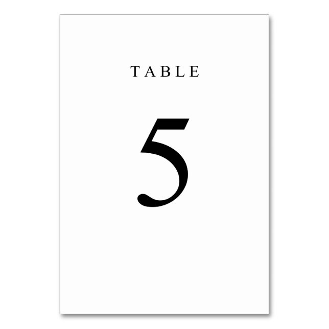 Numéro de table simple - 5 (Par défaut)