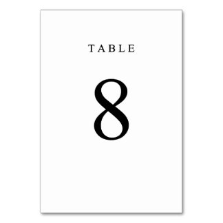 Numéro de table simple - 8