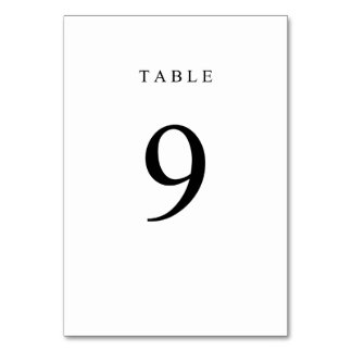 Numéro de table simple - 9