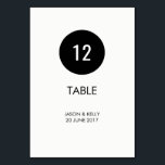 Numéro de table simple en cercle monochrome mariag<br><div class="desc">Numéro de table simple en cercle monochrome. Peut être entièrement customisé pour répondre à vos besoins. © Gorjo Designs via Zazzle. // Vous cherchez des articles correspondants ? Autre papeterie disponible ici : https://www.zazzle.com/collections/simple_monochrome_circle_wedding-119747025340789612?rf=238384850839516131 // Besoin d'aide pour customiser votre design ? Vous avez d'autres idées ? N'hésitez pas à me...</div>