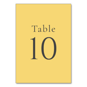 Numéro De Table Simple Limite Citron goutte Mariage jaune