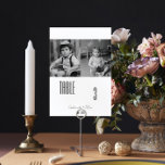 Numéro De Table Simple Mariage Photo Enfance Minimaliste<br><div class="desc">Élevez votre décoration de mariage avec nos numéros de table de mariage Simple Mariage Photo Enfance Minimaliste enchanteurs. Présentant des photos d'enfance de la mariée et du marié, ces numéros de table ajoutent une touche nostalgique à votre réception. Parfait pour guider les invités à leurs tables tout en ajoutant un...</div>