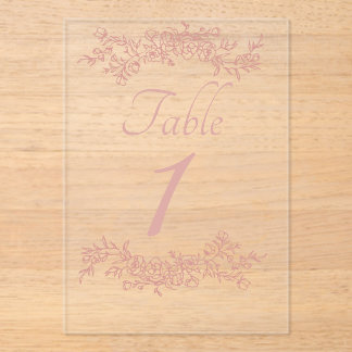 Numéro de table Simple Minimaliste Clair