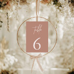 Numéro De Table Simple minimaliste élégant Rose Dusty Numéro de ta<br><div class="desc">Aidez vos invités à trouver leur chemin avec ces cartes de numéro de table recto-verso. Le design présente une police manuscrite et un design moderne minimaliste. Pour modifier le numéro du tableau, cliquez sur "Personnaliser". Conçu pour coordonner avec pour la collection de Faire-part de mariage "AURORA". Voir le lien de...</div>