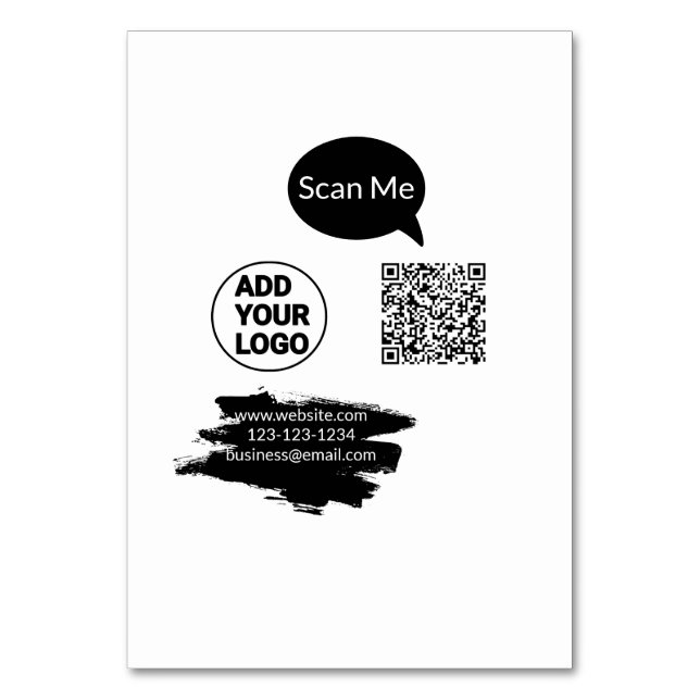 Numéro De Table Simple minimum q r code ajouter logo code d'analys (Par défaut)
