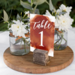 Numéro De Table Simple Moderne Aquarelle Orange Brûlé<br><div class="desc">Ces cartes de numéro de table aquarelle orange brûlé Simple Moderne seront l'ajout parfait à vos tables d'événement. L'aquarelle donne un éclat de design,  tout en conservant un look moderne. Cette carte de numéro de table est parfaite pour les événements et la décoration inspirés de l'automne.</div>