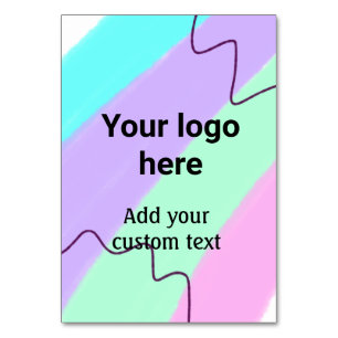 Numéro De Table Simple pastel color add your logo custom text