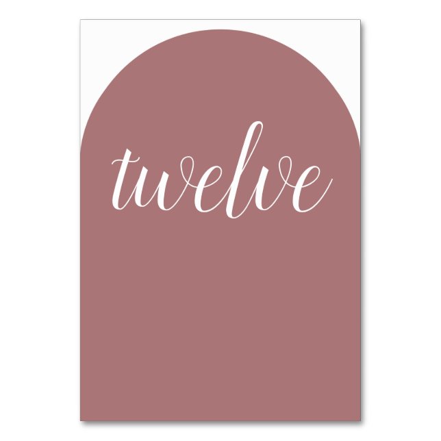 Numéro De Table Simple Rose du désert (Par défaut)