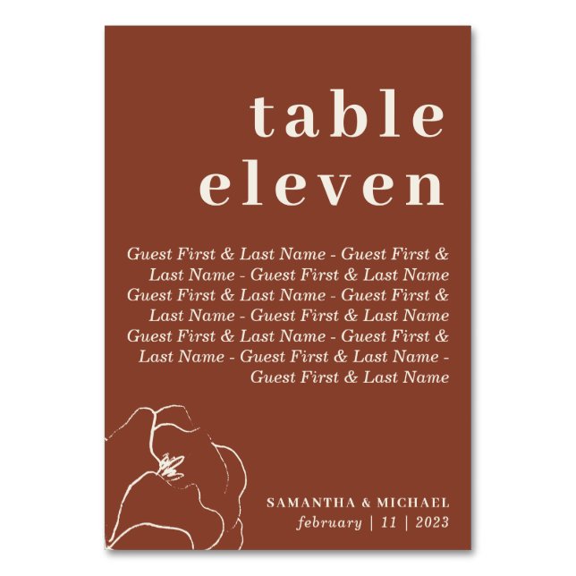 Numéro De Table Simple siège en terre cuite à motifs floraux botan (Par défaut)