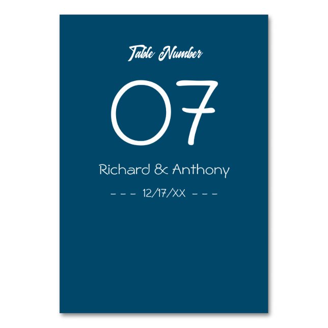 Numéro De Table Simplement Moderne, Mariage à la Mode (Par défaut)