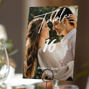 Numéro De Table Simplicité élégante : Mariage photo minimaliste mo