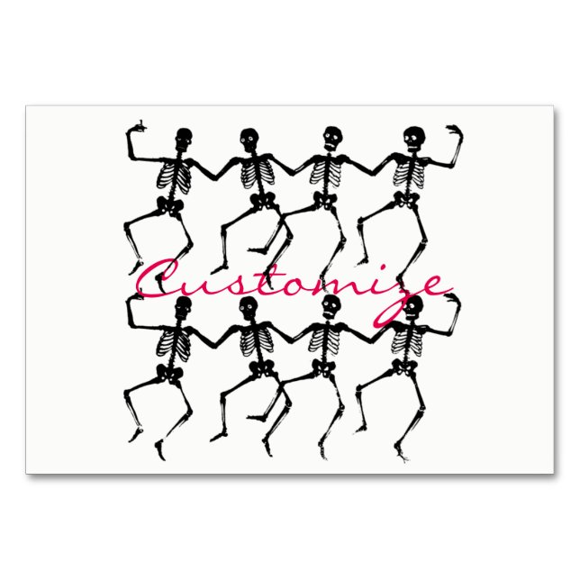 Numéro De Table Skeletons dansants Halloween Thunder_Cove (Devant)