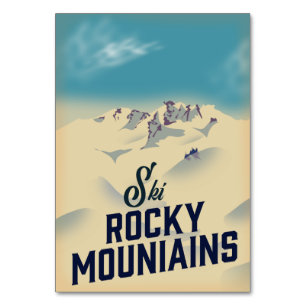 Numéro De Table Ski Rocky Mountains États-Unis