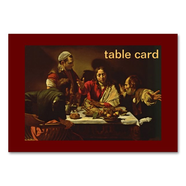 Numéro De Table Souper à Emmaüs avec des amis (Devant)