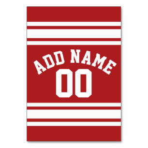 Numéro De Table Sports Jersey with Your Name and Number