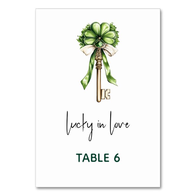 Numéro De Table St. Patrick’s Day Bridal Shower (Par défaut)