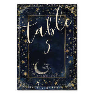 Numéro De Table Starry Night Romance Mariage